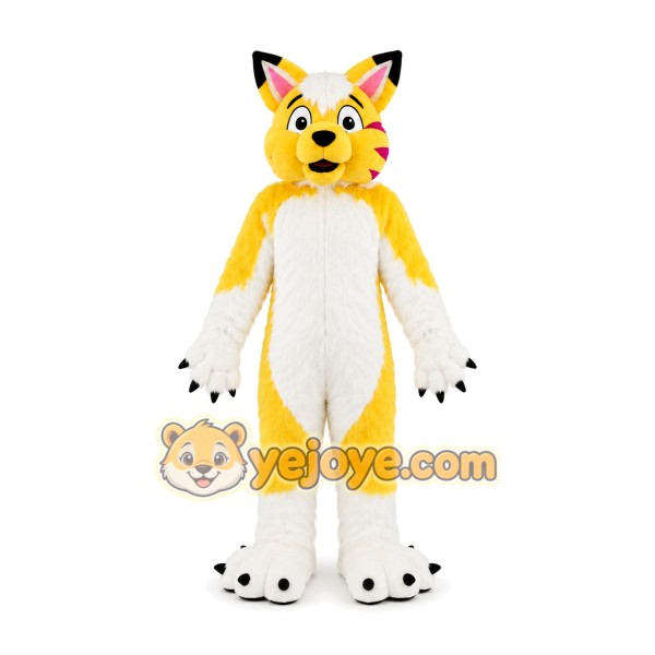 Yellow Husky Mascot Costume