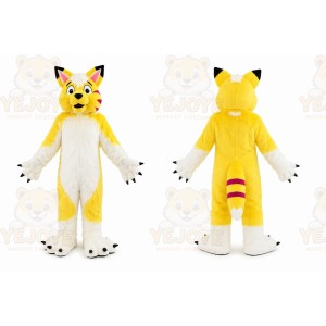 Yellow Husky Mascot Costume