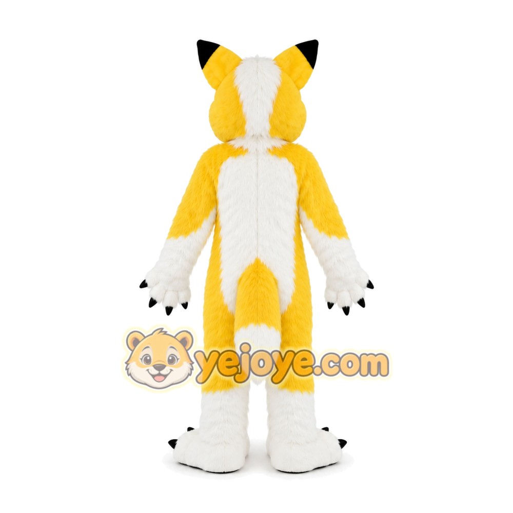 Yellow Husky Mascot Costume Yellow Husky Mascot Costume