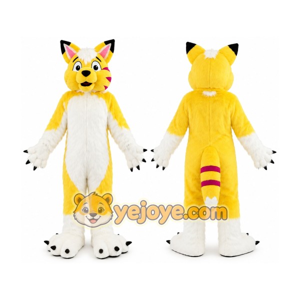 Yellow Husky Mascot Costume