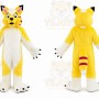 Yellow Husky Mascot Costume
