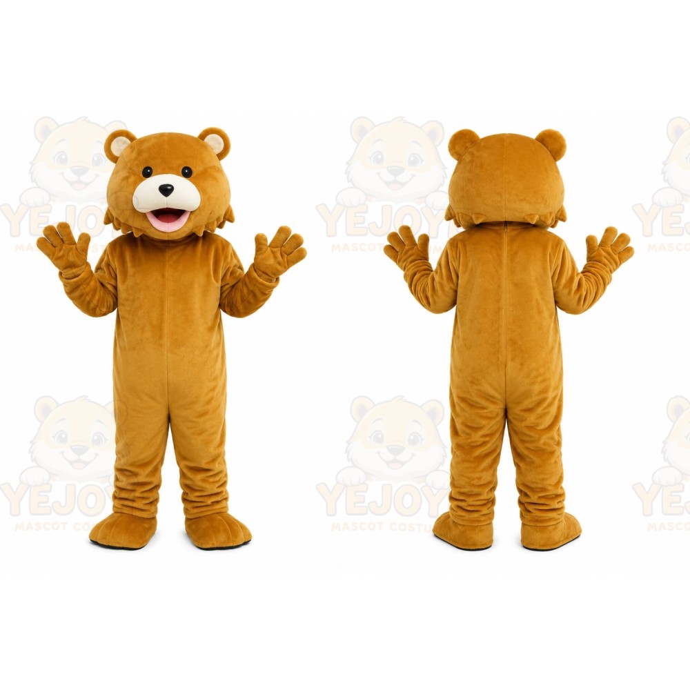 Tan Lion Mascot Costume