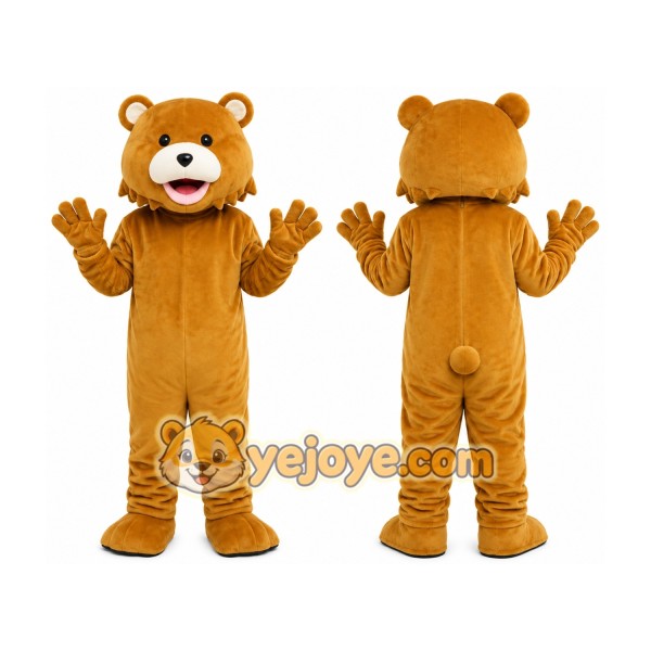 Tan Lion Mascot Costume
