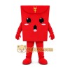 Red Rectangle Character Mascot Costume Red Rectangle Character Mascot Costume