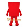 Red Rectangle Character Mascot Costume Red Rectangle Character Mascot Costume