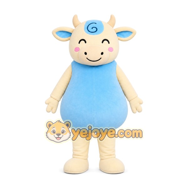 Blue Cow Mascot Costume