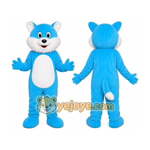 Blue Cat Mascot Costume