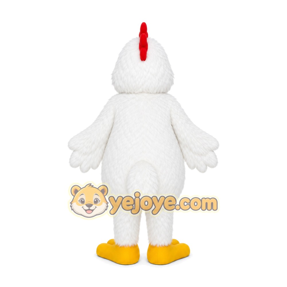White Chicken Mascot Costume White Chicken Mascot Costume