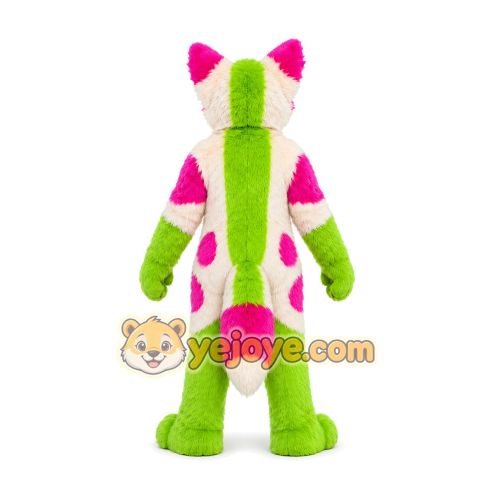 Green Spotted Husky Mascot Costume