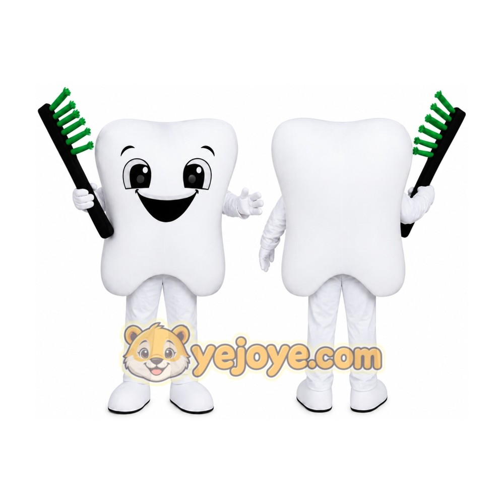 Toothbrush Tooth Mascot Costume Toothbrush Tooth Mascot Costume