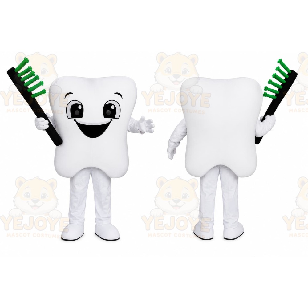 Toothbrush Tooth Mascot Costume