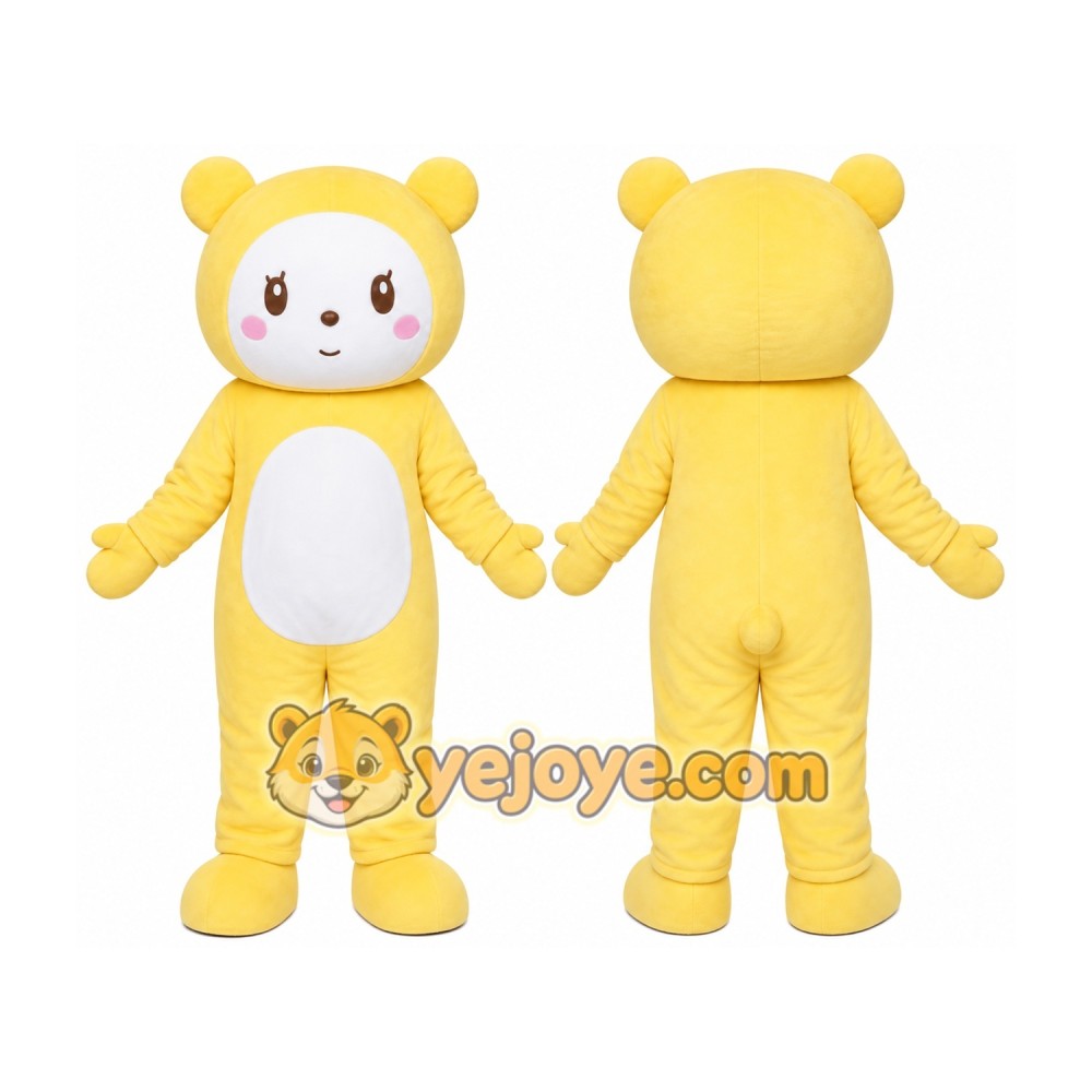 Yellow Teddy Bear Mascot Costume