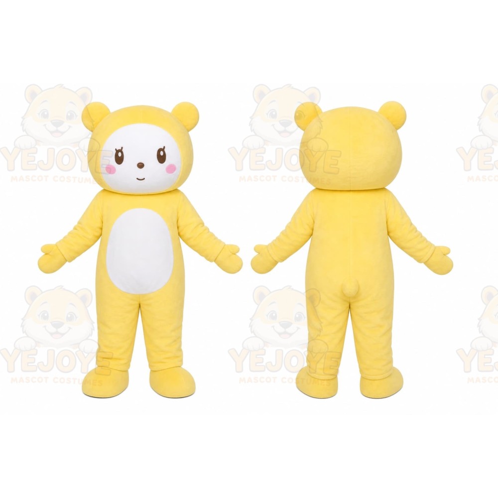 Yellow Teddy Bear Mascot Costume