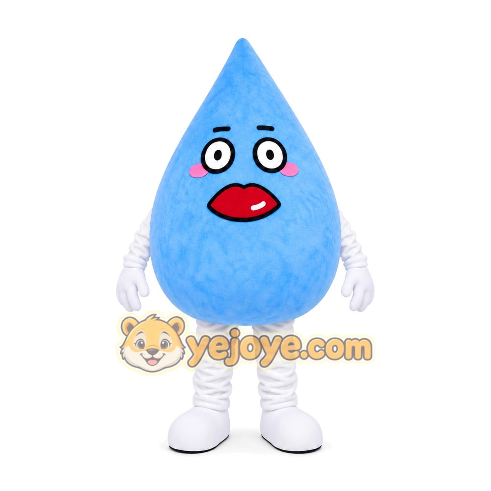 Blue Water Drop Mascot Costume Blue Water Drop Mascot Costume