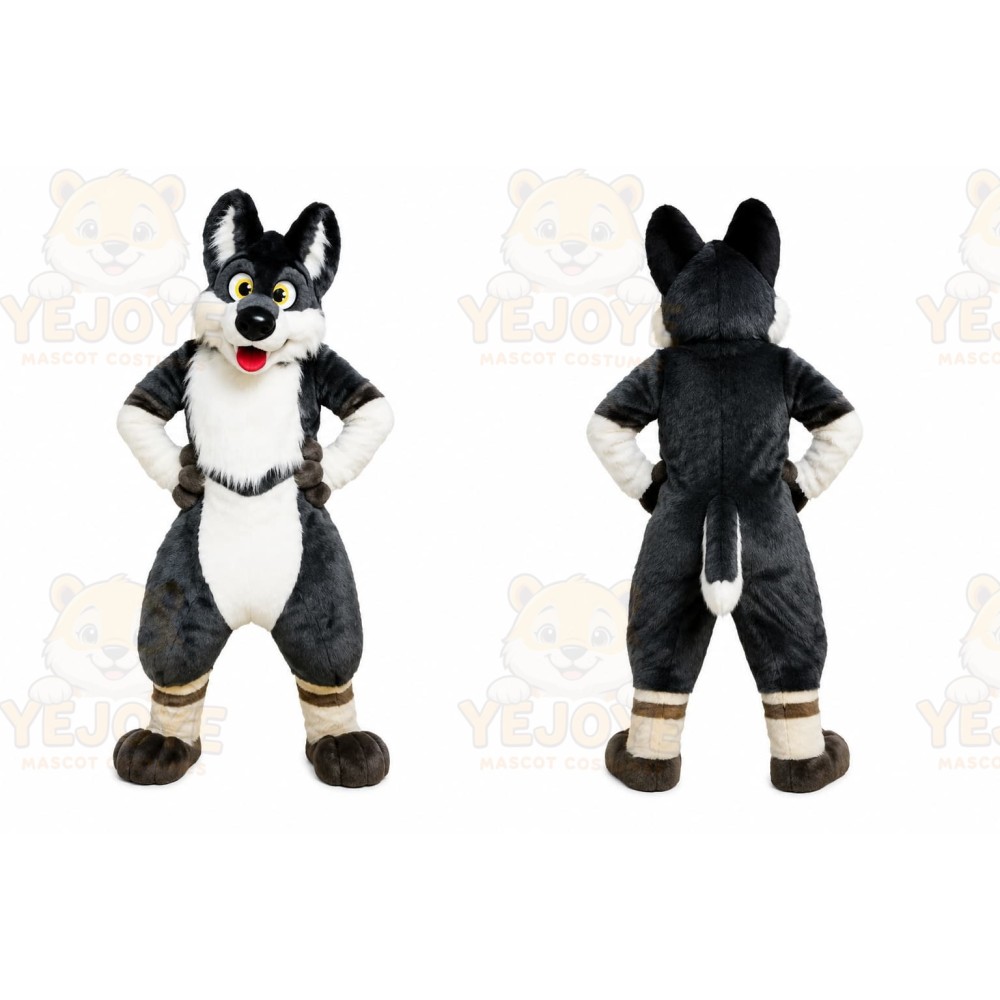 Black Dog Mascot Costume