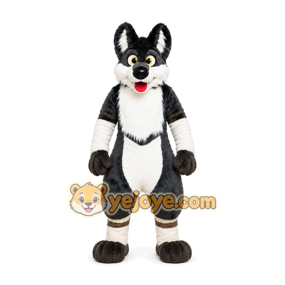 Black Dog Mascot Costume Black Dog Mascot Costume