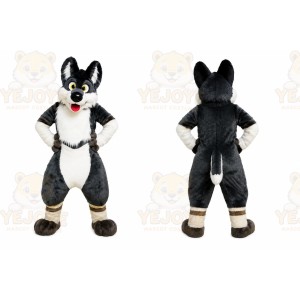 Black Dog Mascot Costume