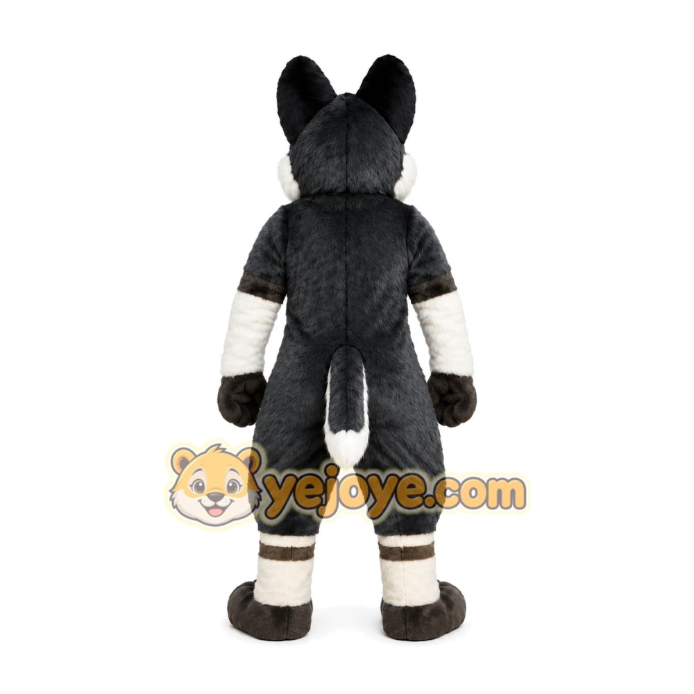 Black Dog Mascot Costume Black Dog Mascot Costume