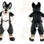 Black Dog Mascot Costume