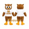 Owl White Shirt Mascot Costume Owl White Shirt Mascot Costume