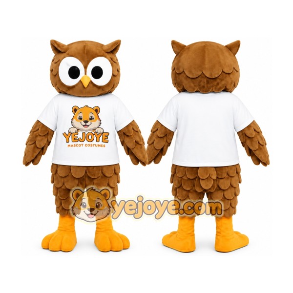 Owl White Shirt Mascot Costume