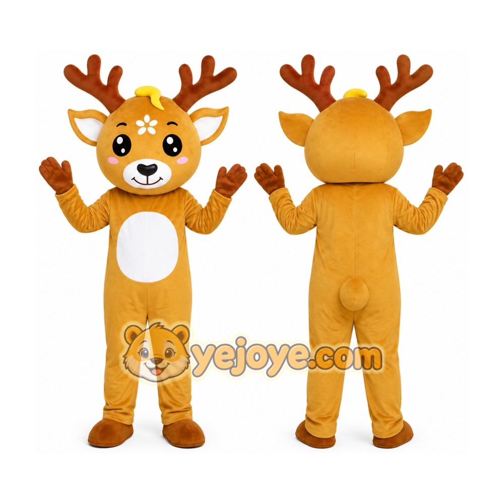 Brown Reindeer Mascot Costume Brown Reindeer Mascot Costume