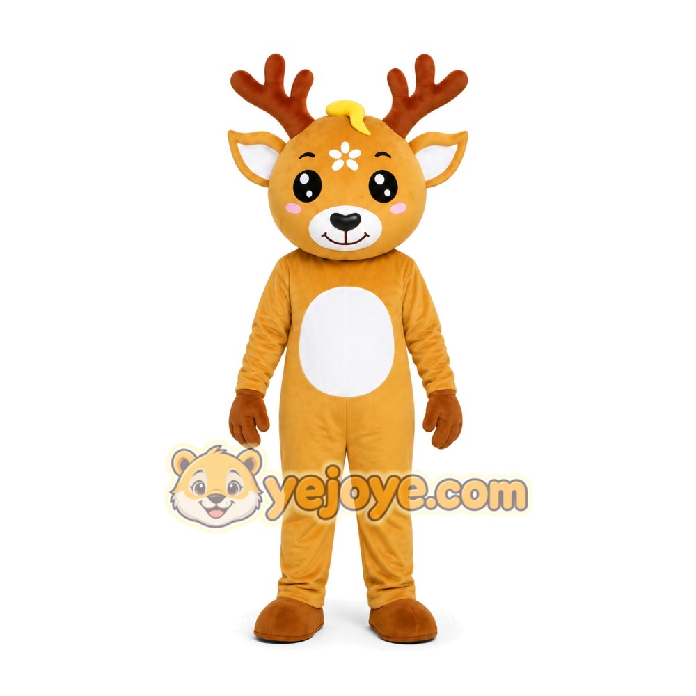 Brown Reindeer Mascot Costume Brown Reindeer Mascot Costume