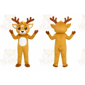 Brown Reindeer Mascot Costume