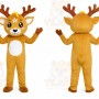 Brown Reindeer Mascot Costume
