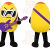 Yellow Egg Guitar Mascot Costume