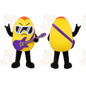 Yellow Egg Guitar Mascot Costume