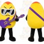 Yellow Egg Guitar Mascot Costume