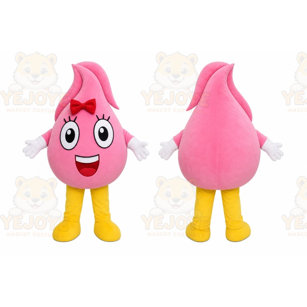 Pink Drop Mascot Costume