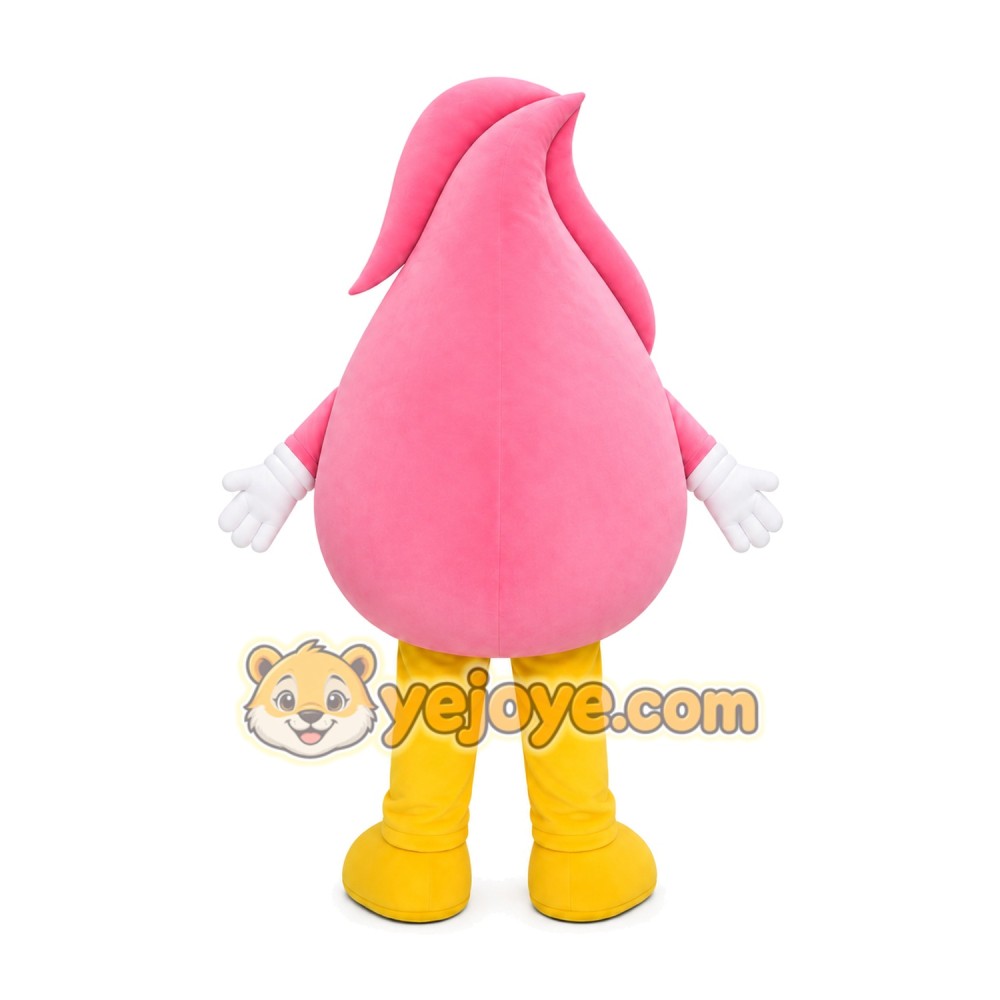 Pink Drop Mascot Costume Pink Drop Mascot Costume