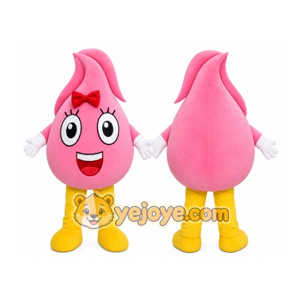 Pink Drop Mascot Costume