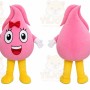 Pink Drop Mascot Costume