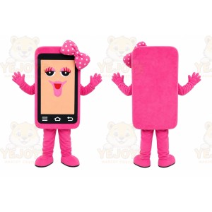 Pink Phone Mascot Costume