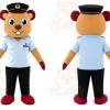 Bear Blue Shirt Mascot Costume