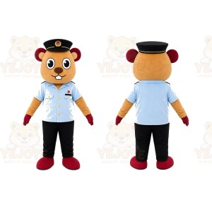 Bear Blue Shirt Mascot Costume