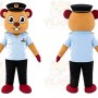 Bear Blue Shirt Mascot Costume