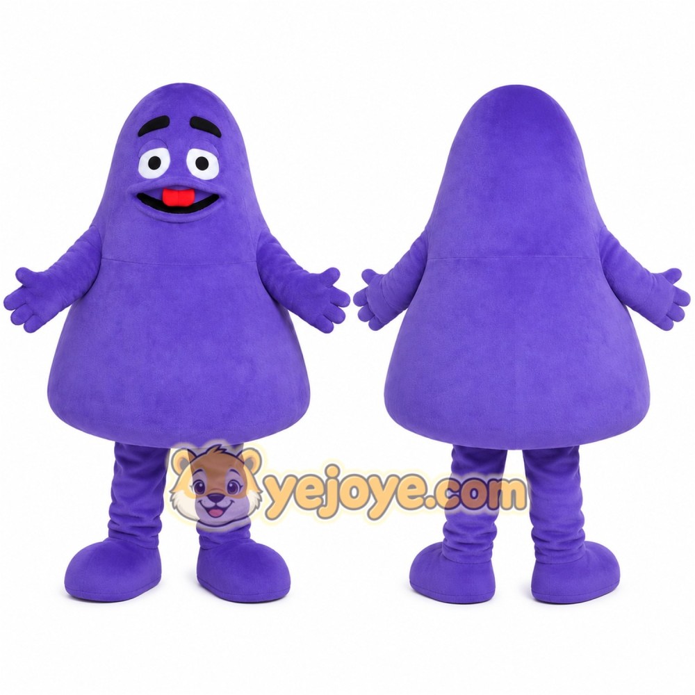 Purple Ghost Mascot Costume