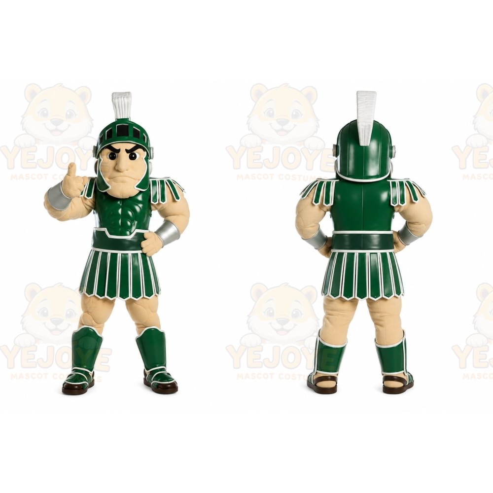 Green Roman Warrior Mascot Costume