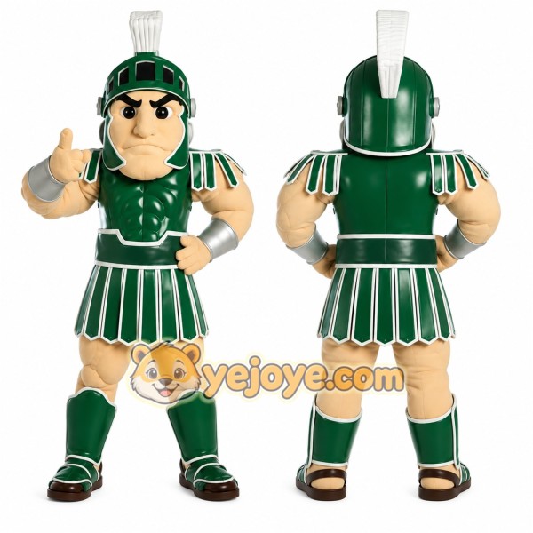 Green Roman Warrior Mascot Costume