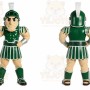 Green Roman Warrior Mascot Costume
