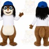 Brown Dog Cap Mascot Costume