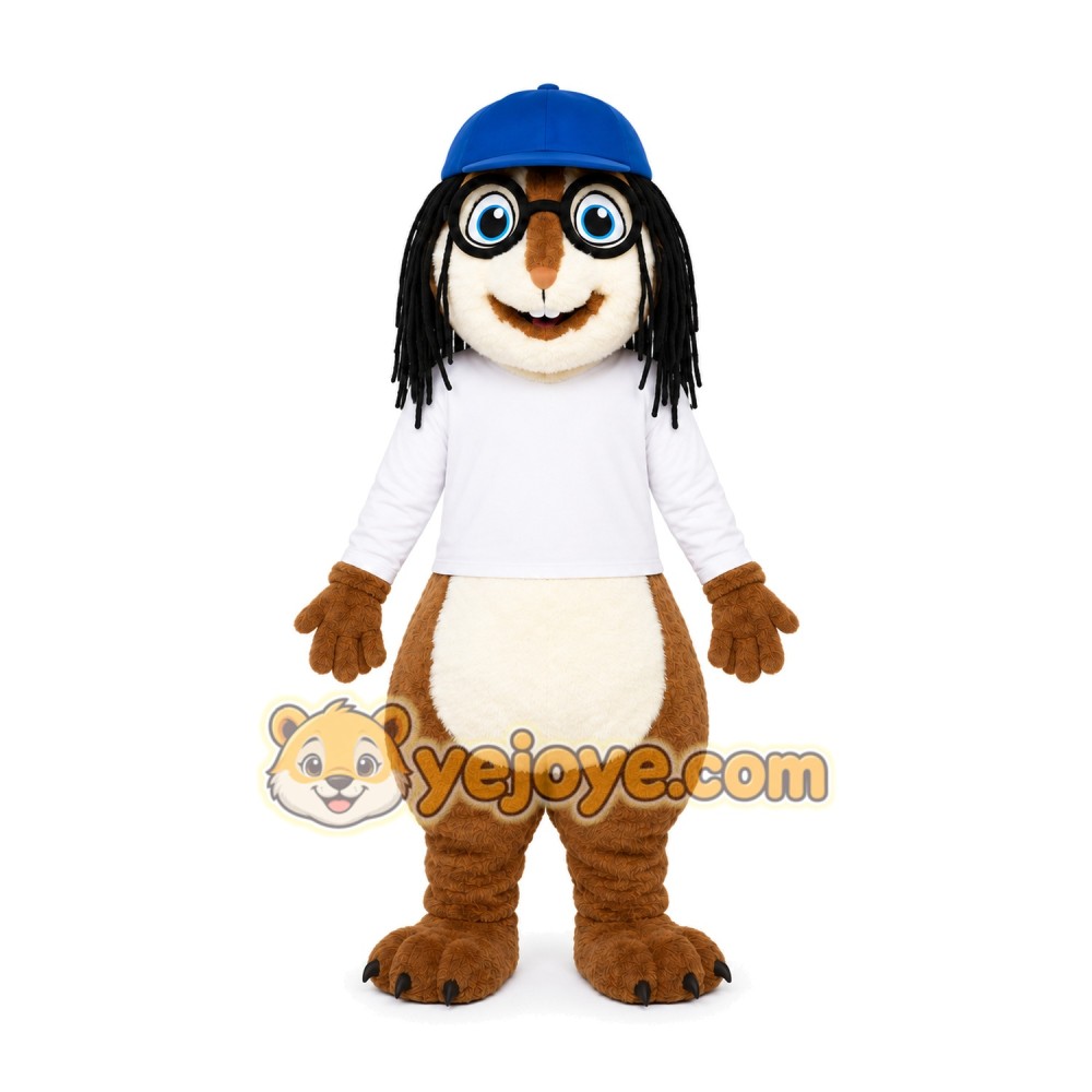 Brown Dog Cap Mascot Costume Brown Dog Cap Mascot Costume