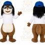 Brown Dog Cap Mascot Costume