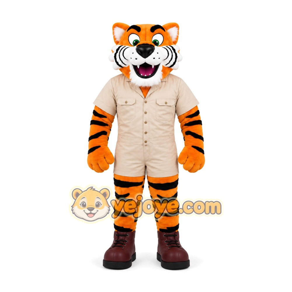 Orange Tiger Mascot Costume Orange Tiger Mascot Costume