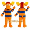 Orange Moose Mascot Costume Orange Moose Mascot Costume
