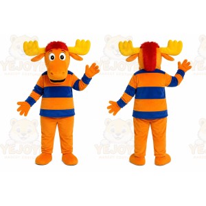 Orange Moose Mascot Costume